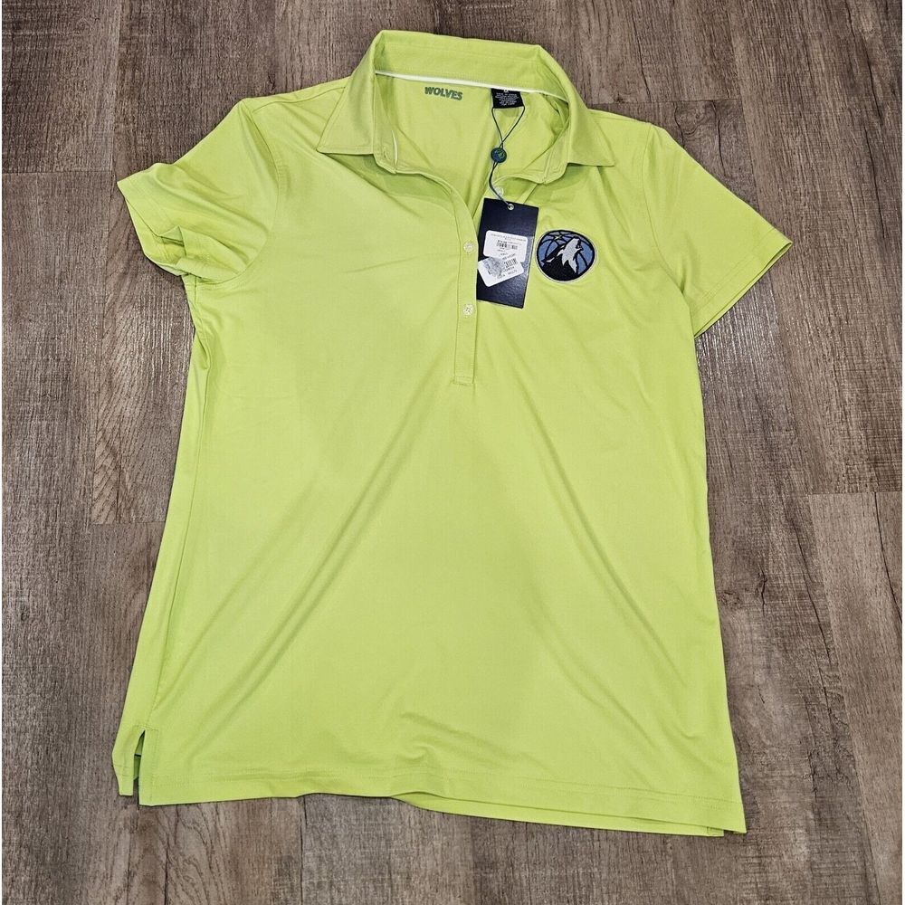 Women's Timberwolves Polo Shirt Size M Nwt